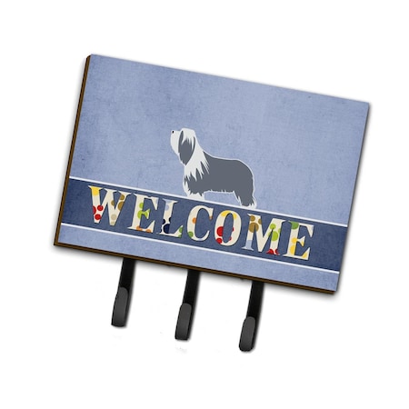 Carolines Treasures Bearded Collie Welcome Leash or Key Holder BB5521TH68